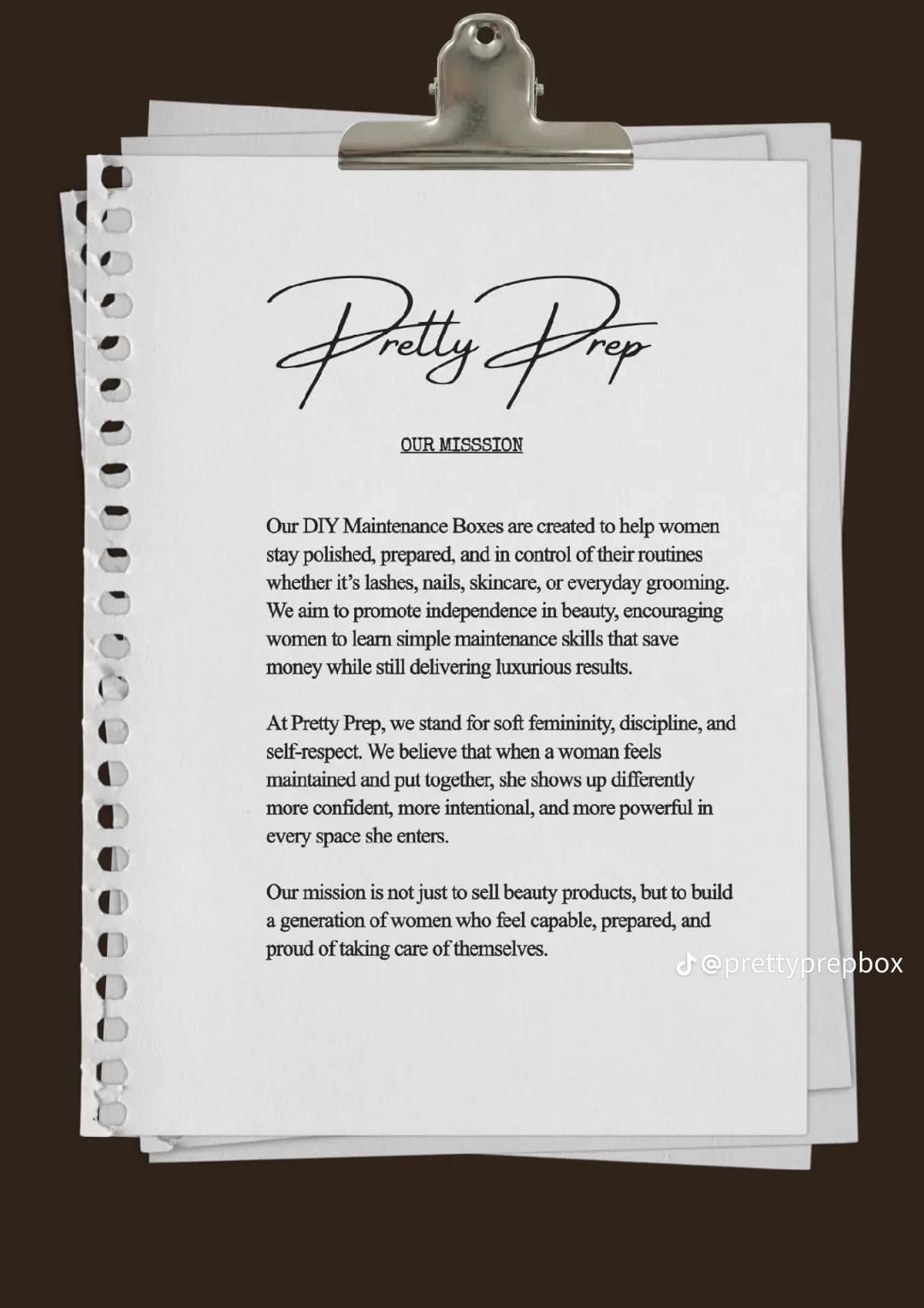 Pretty Prep Mission - Our DIY Maintenance Boxes are created to help women stay polished, prepared, and in control
